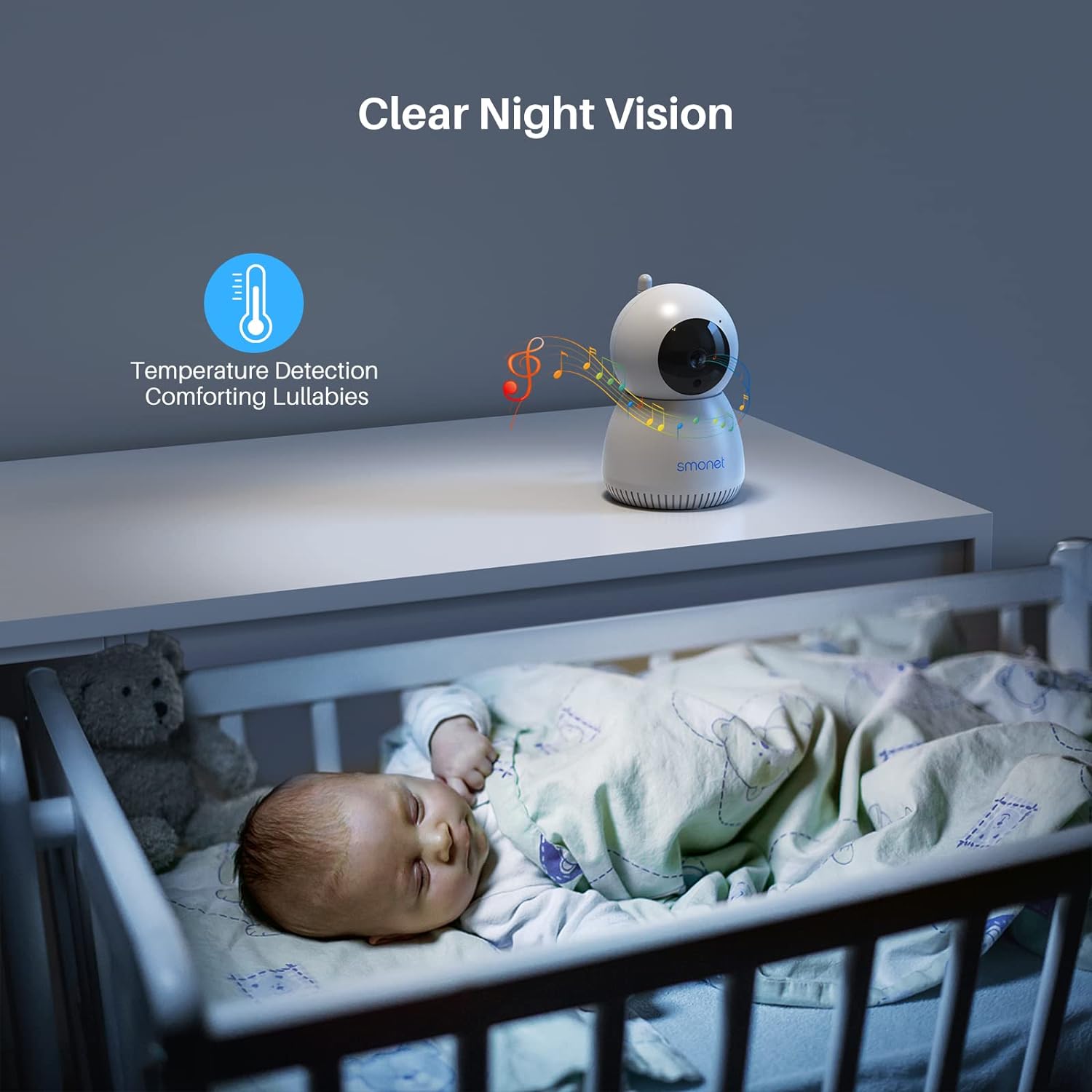 SMONET 1080P Baby Monitor丨With Video and Audio