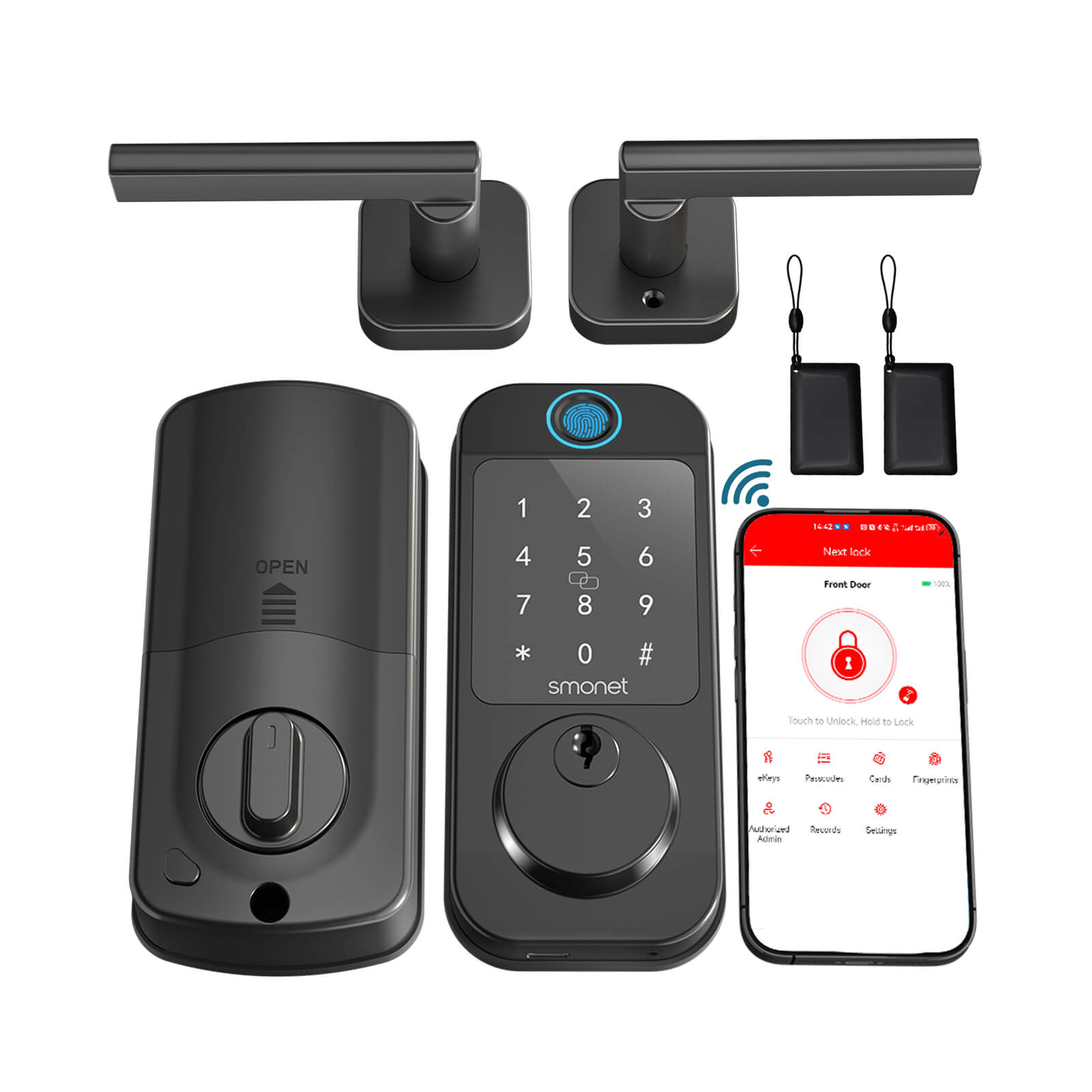 SMONET M6 Keyless Entry Door Lock Handleset