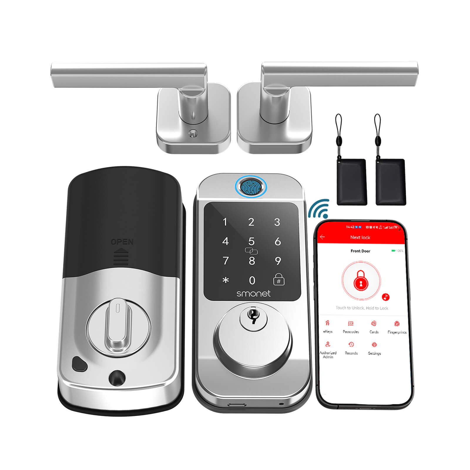 SMONET M6 Keyless Entry Door Lock Handleset