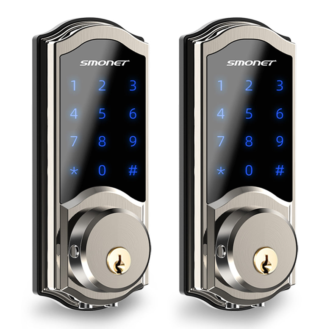 SMONET A1-B Smart Lock silver 2 pieces