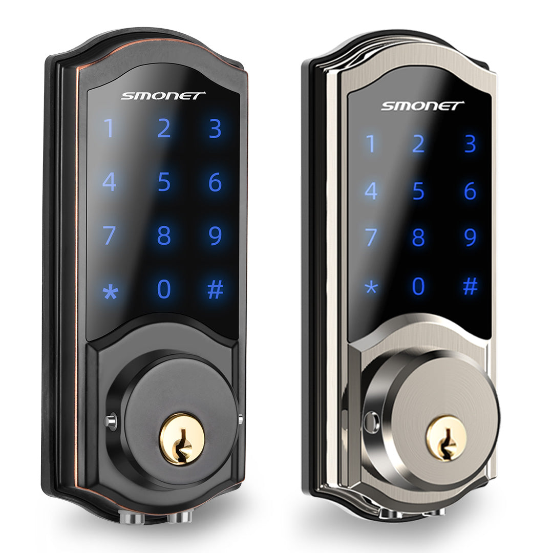 SMONET A1-B Smart Lock Black and silver color comparison