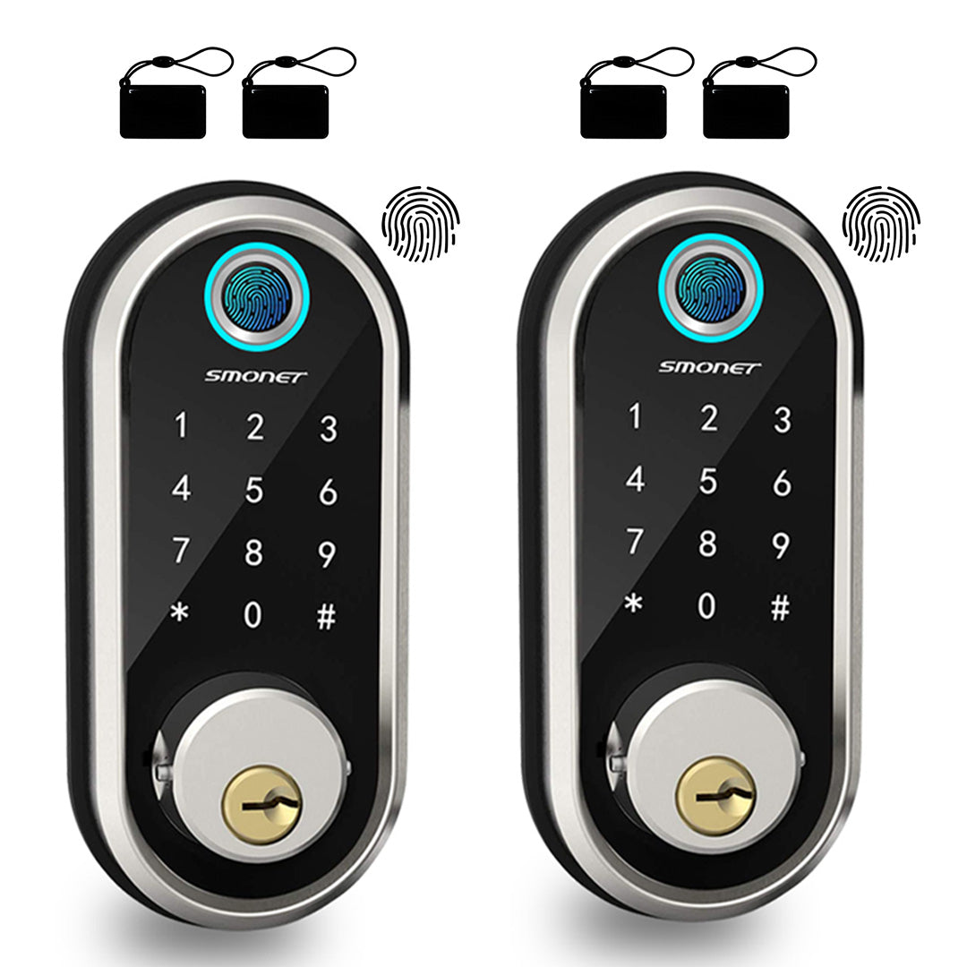 SMONET Y1-BF Smart Lock silver 2 pieces