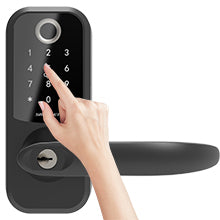 Smonet ZNS-H001 Keyless Smart Lock with Handle & Wifi Gateway, Black main picture 2