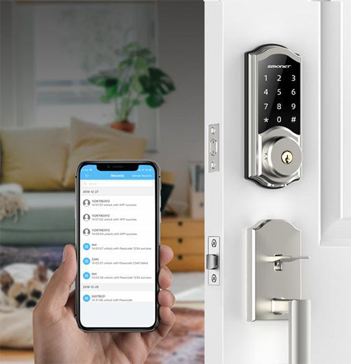 Smonet SMUS-AM Keyless Door Lock & Wifi Gateway, Silver Actual display 2