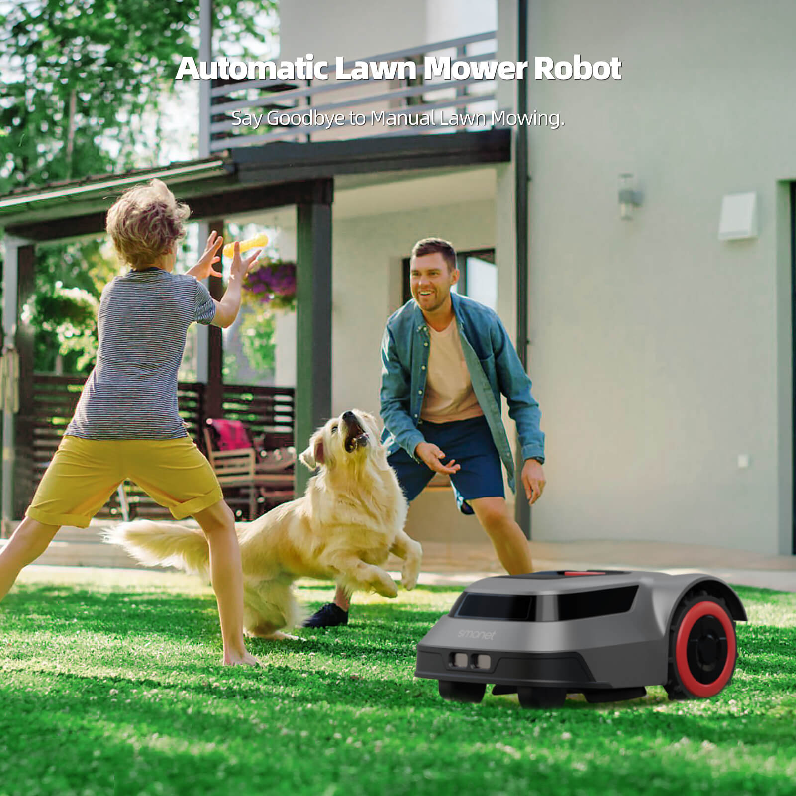 SMONET RLM1000 Electric Lawn Mower Automatic Lawn Mower Robot Say Goodbye to Manual Lawn Mowing.