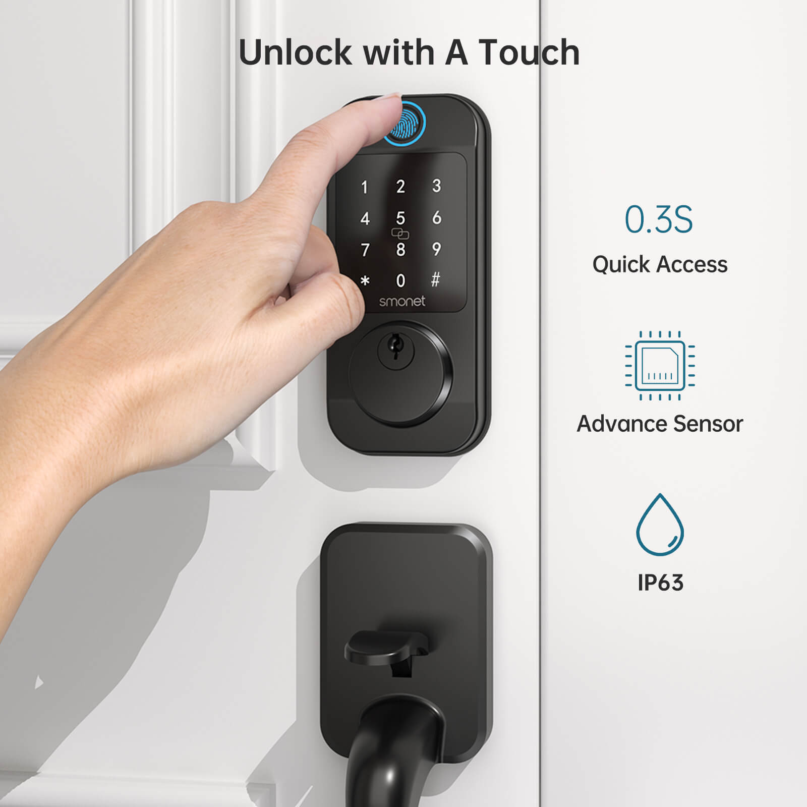 SMONET M6 WiFi Front Door Lock Set