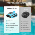 Why Choose Smonet CR6 cordless pool vacuum robot-Compare with other brands of swimming pool robots.