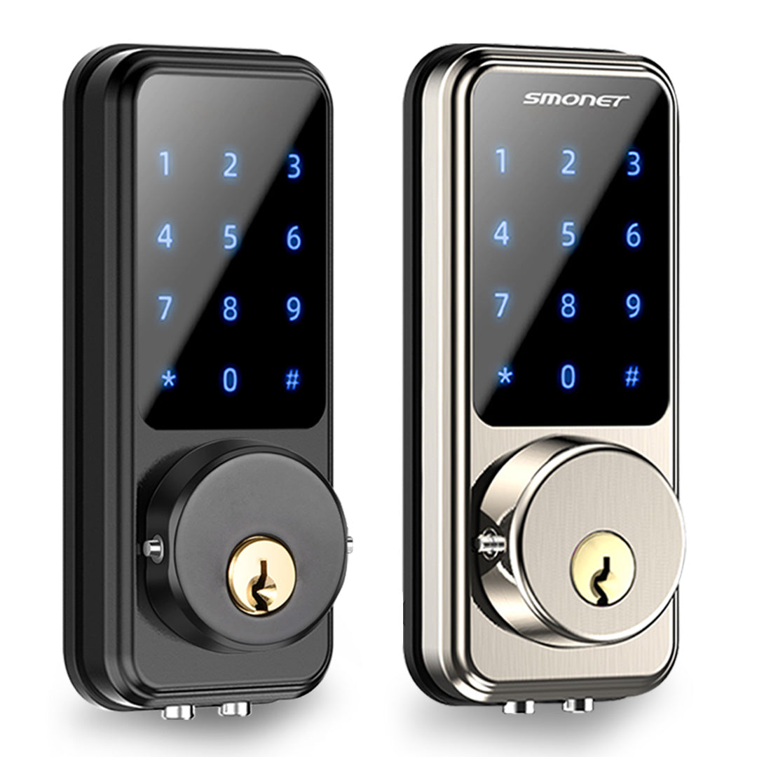 SMONET M1-B Smart Lock Black and silver color comparison