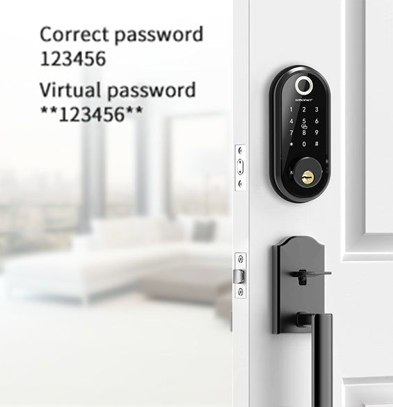 SMONET Y1-BF Smart Lock Virtual Password Function black